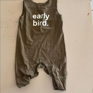 Olive Green Sleeveless Baby Romper